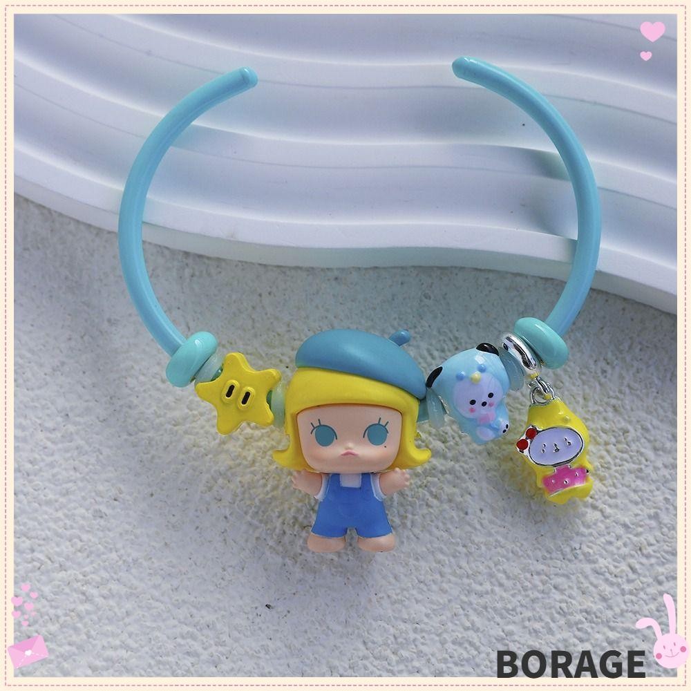 กําไลคู่รัก BORAG Pop Mart กําไลจับคู่ลูกปัด Pop Bean สไตล์มินิมอล ความคิดสร้างสรรค์ Molly Dimoo Labubu สร้อยข้อมือเสน่ห์น่ารัก