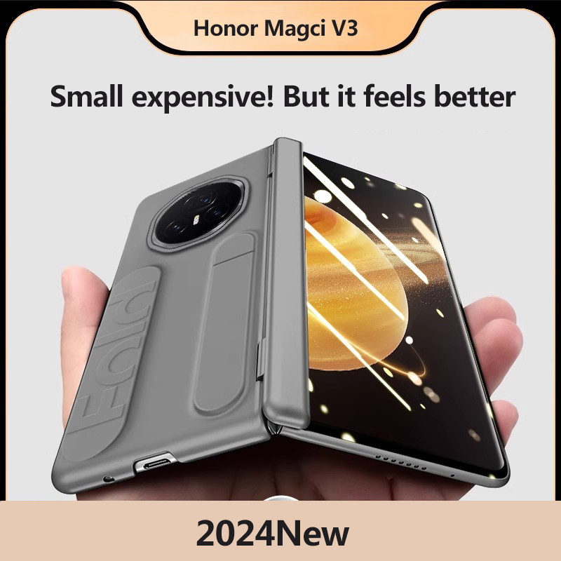 กรณีสําหรับ Honor Magic V3 Vs3 ผิวซิลิโคนสายรัดข้อมือบานพับวงเล็บพับกันกระแทก Hard Cover
