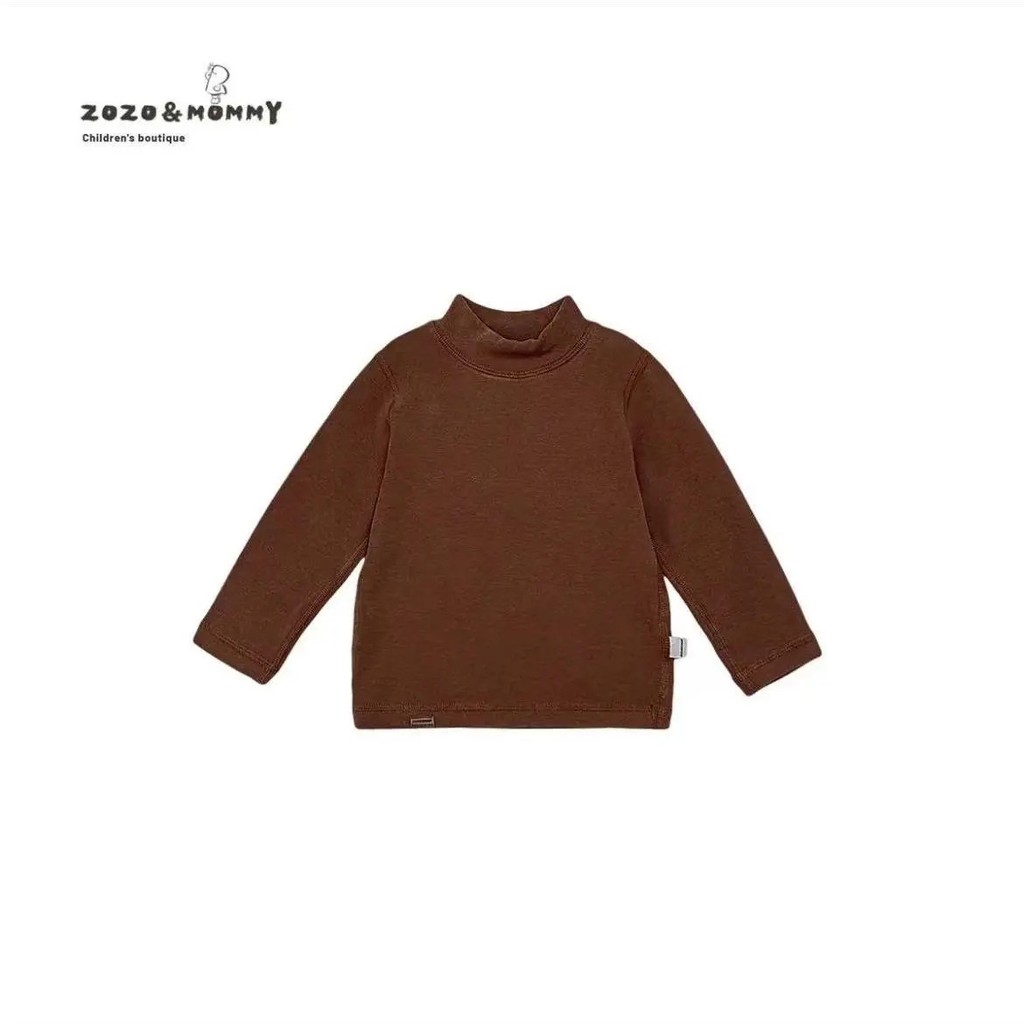 เสื้อ จุดต่ําสุด กึ่งคอเต่าขี้ผึ้งนุ่มสําหรับเด็กชายและเด็กหญิง - รูปที่ 5