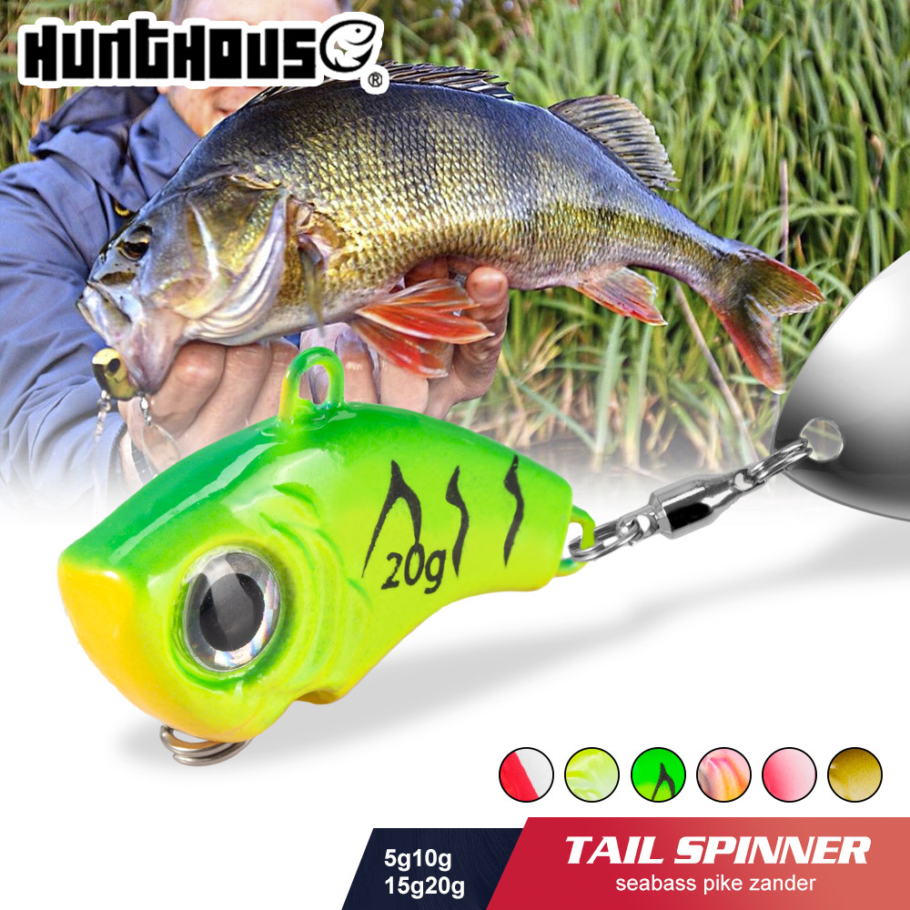 Hunthouse ตกปลาหาง spinner vib ล่อจมฤดูหนาวการสั่นสะเทือน 5g/10g/15g/20g โลหะ Jig หล่อ crankbait ปลาเทราท์น้ําจืด
