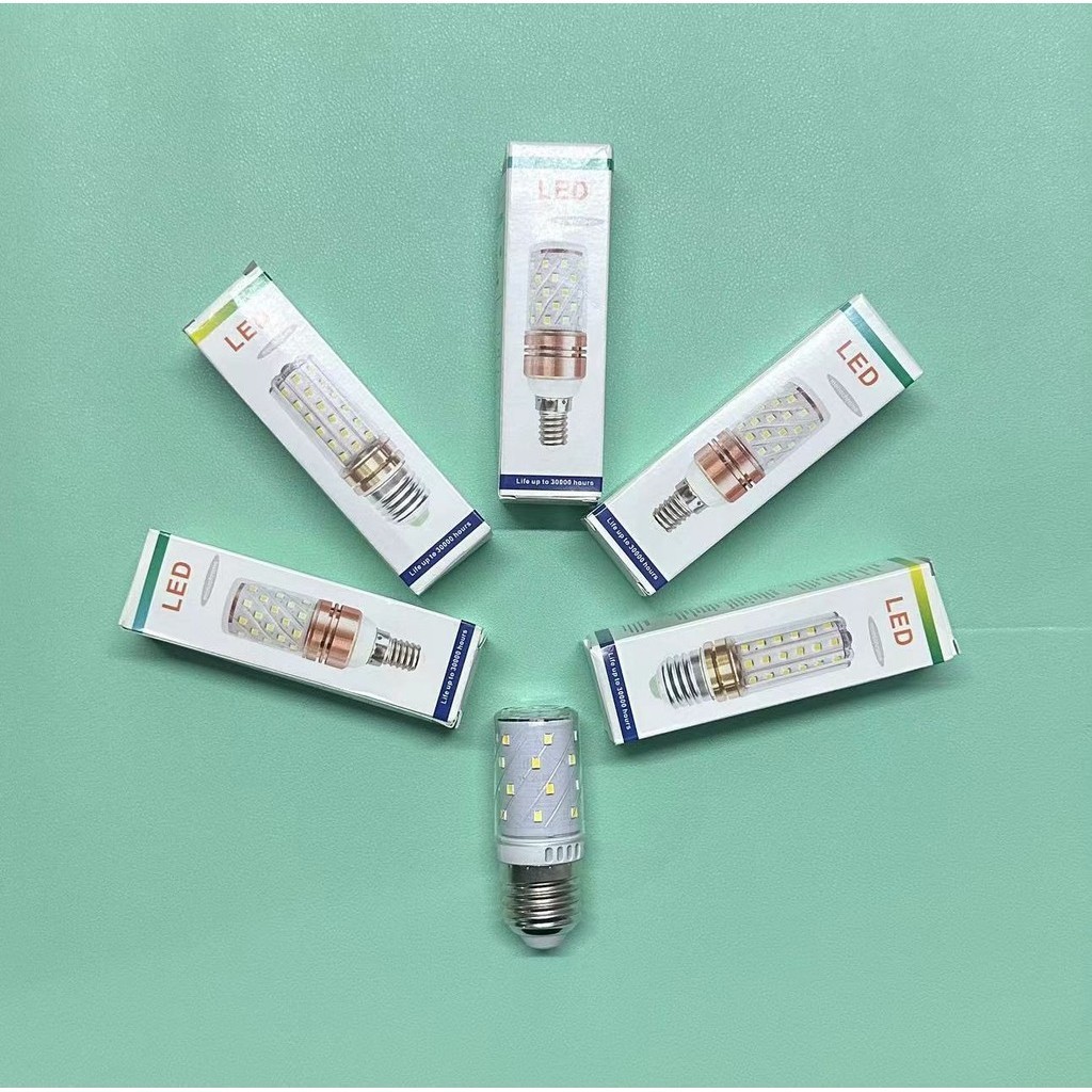 หลอดไฟ LED สว่างเป็นพิเศษโคมไฟประหยัดพลังงาน E27 โคมไฟข้าวโพดโคมไฟระย้าห้องนั่งเล่นในบ้านแหล่งกำเนิดแสงลดแสงสามสี - รูปที่ 2