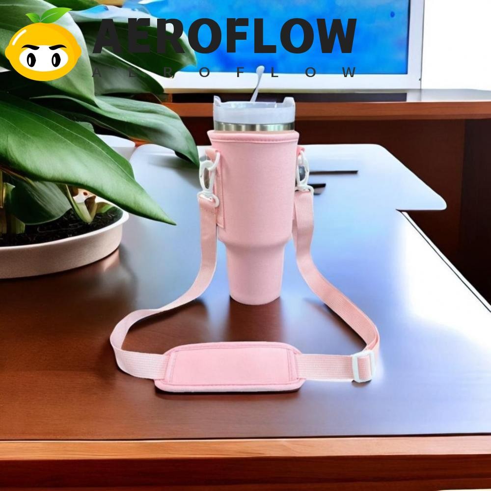 Aeroflow 40 Oz Tumbler Bag, Crossbody พร้อมสายคล้องไหล่ปรับได้ Thermos Cup Bag, Cup Sleeve Neoprene Portable Water Bottle Carrier Bag Travel