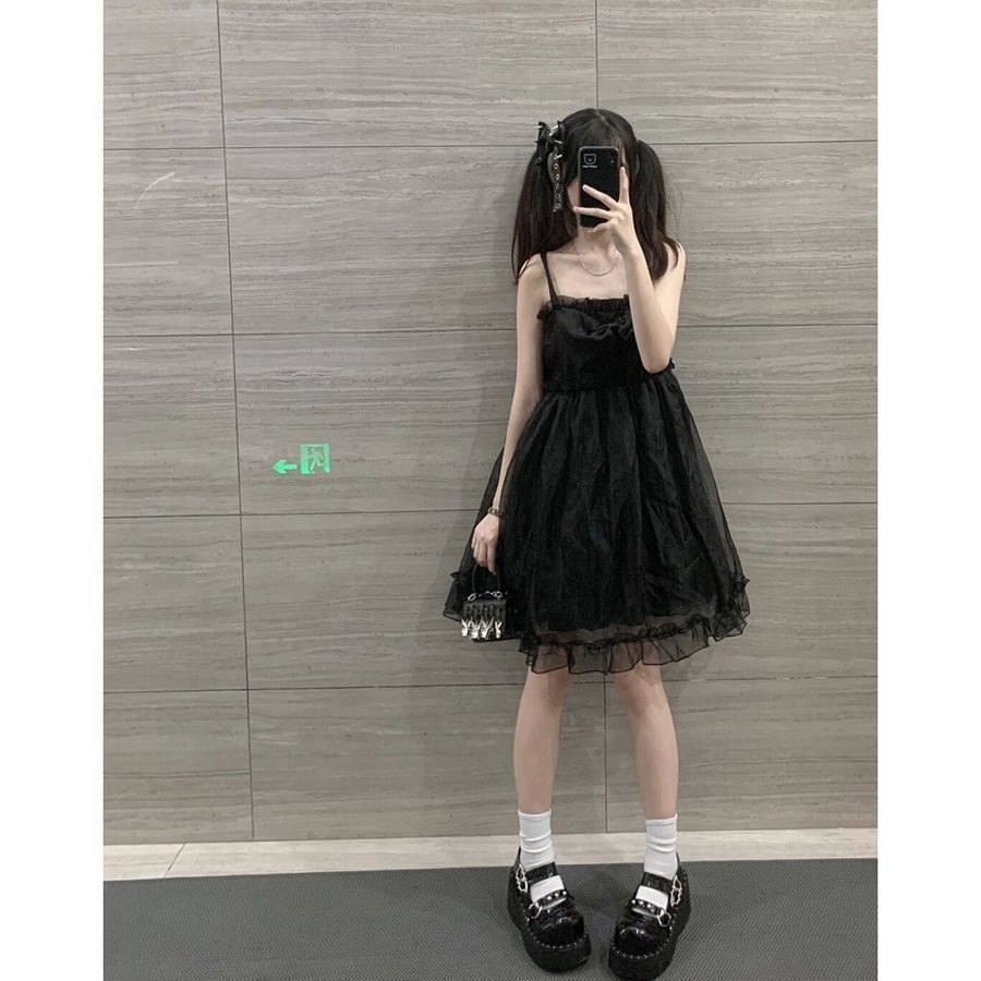 สูงสไตล์สาวน่ารักสไตล์ฝรั่งเศสสายเดี่ยวหวานและบริสุทธิ์สไตล์กระโปรงตูตูเซ็กซี่ฤดูใบไม้ร่วงชุดนางฟ้าสุดเซ็กซี่สำหรับเจ้าหญิง7Bot