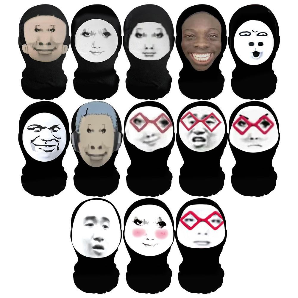 ตลก 3D Balaclava Mask การออกแบบไม่มีรอยต่อ Spoof Face พิมพ์หน้ากากเหมาะกับทุกด้านคอสเพลย์ Headwear เสื้อสวมหัว Dragon Emoji Balaclava