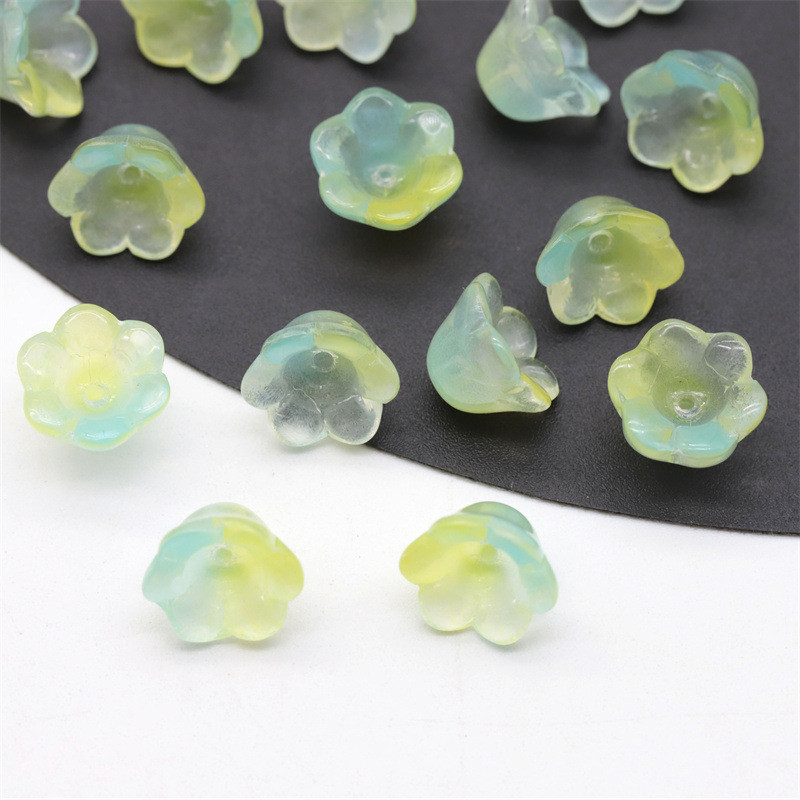 50pcs แก้วสีกล้วยไม้ดอกตูม DIY ปิ่นปักผมโบราณจี้จี้เครื่องประดับขายส่ง ราคา ถูกที่สุด ดีลบีเคเค แกลเลอรีภาพที่ 4