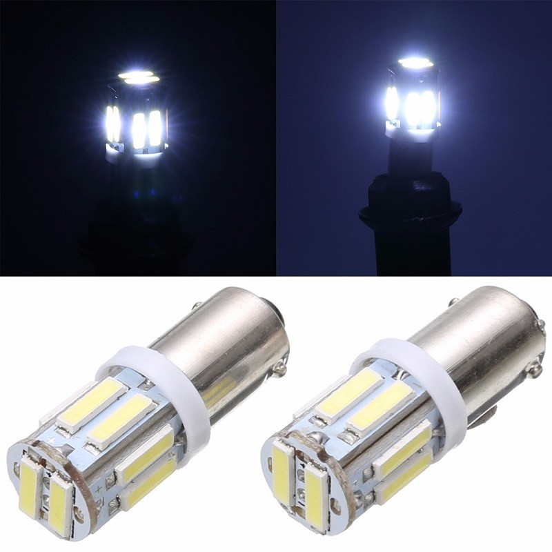Y4Pcs CANBUS BA9S LED T4W W5W LED 7020 10LED Led หลอดไฟสำหรับรถยนต์ไฟหลังคากระจกไฟป้ายทะเบียนภายในสั