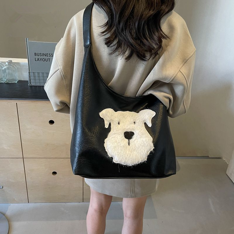 Retro Dachshund Underarm Bag Women New Style Summer Shoulder Bag Large Capacity Commuter Backpack Tote Bag