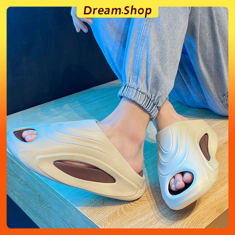 「DR」 รองเท้าแตะแฟชั่นอินเทรนด์รองเท้าแตะฤดูร้อนสไตล์ใหม่unisex Casual All-Match EVA Anti-Slip Soft SoleสบายBreathableกีฬากลางแจ้งขนาด: 36-45
