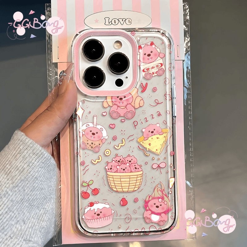 เคสใสลายการ์ตูนแมวเชอร์รี่สุดน่ารัก เคสไอโฟน11 7Plus 15 13 14 15 12 Pro Max XR X XS Max 14 15 6 6s 7 8 Plus เคส - รูปที่ 4