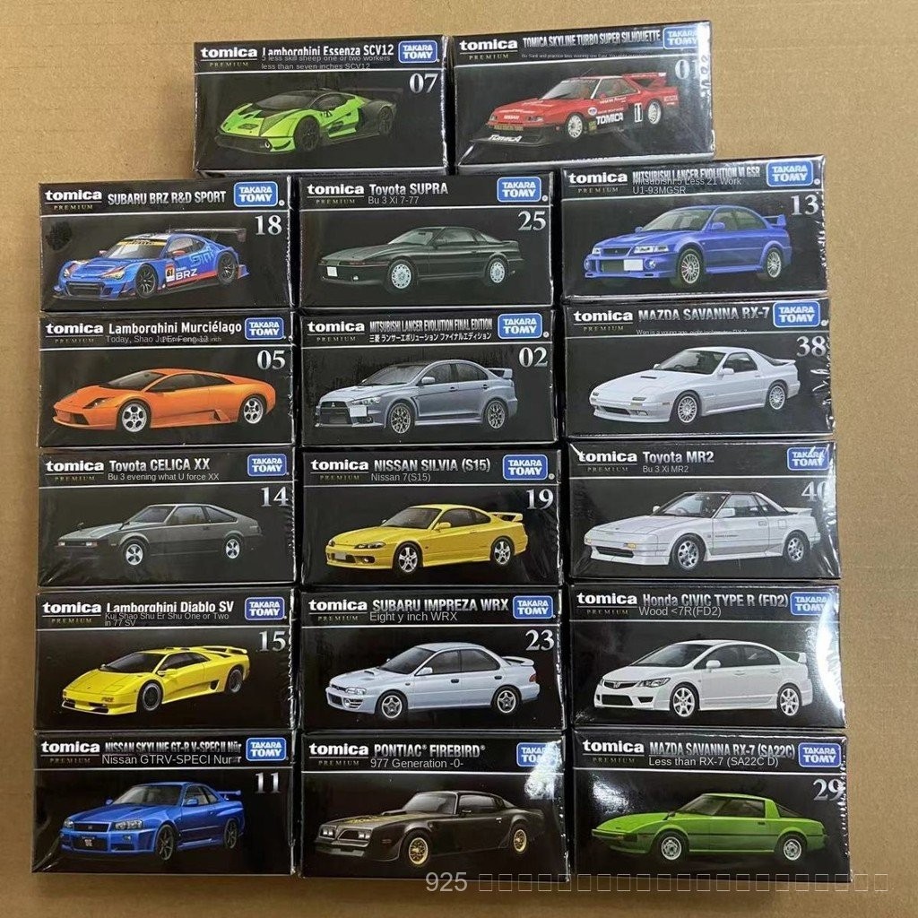 Tomy ของแท้ Domeca รถโลหะผสมกล่องสีดำ TP Series Lamborghini Subaru รถสปอร์ตรุ่นคอลเลกชันของขวัญ0id4