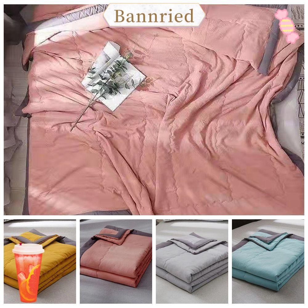 Bannriedsg989 ผ้าห่มระบายความร้อน, ผ้านวมปรับอากาศที่เหมาะกับผิวเอฟเฟกต์เย็น, ผ้านวมเย็นระบายอากาศสองด้านสีทึบ