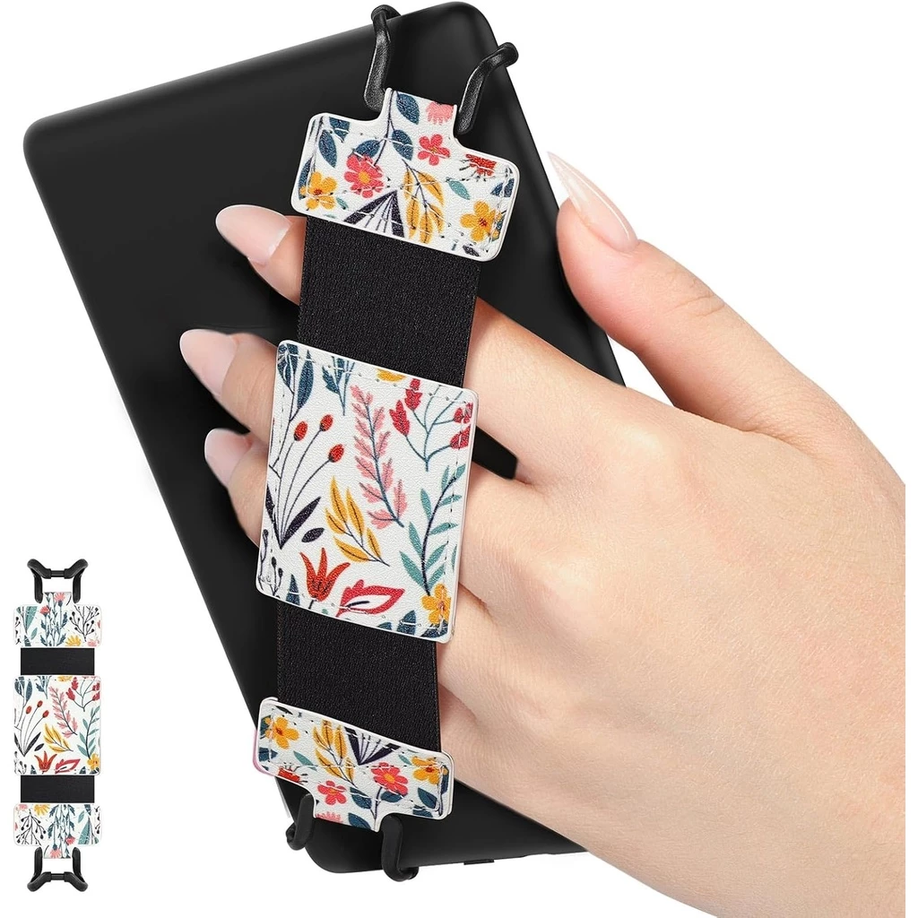 Moko Soft Hand Strap สําหรับ 6-8" Kindle eReaders Fire Tablet Kindle/Kobo/Voyaga/Lenovo/Sony Kindle E-Book Tablet, Black High-Elasticity สายคล้องมืออเนกประสงค์