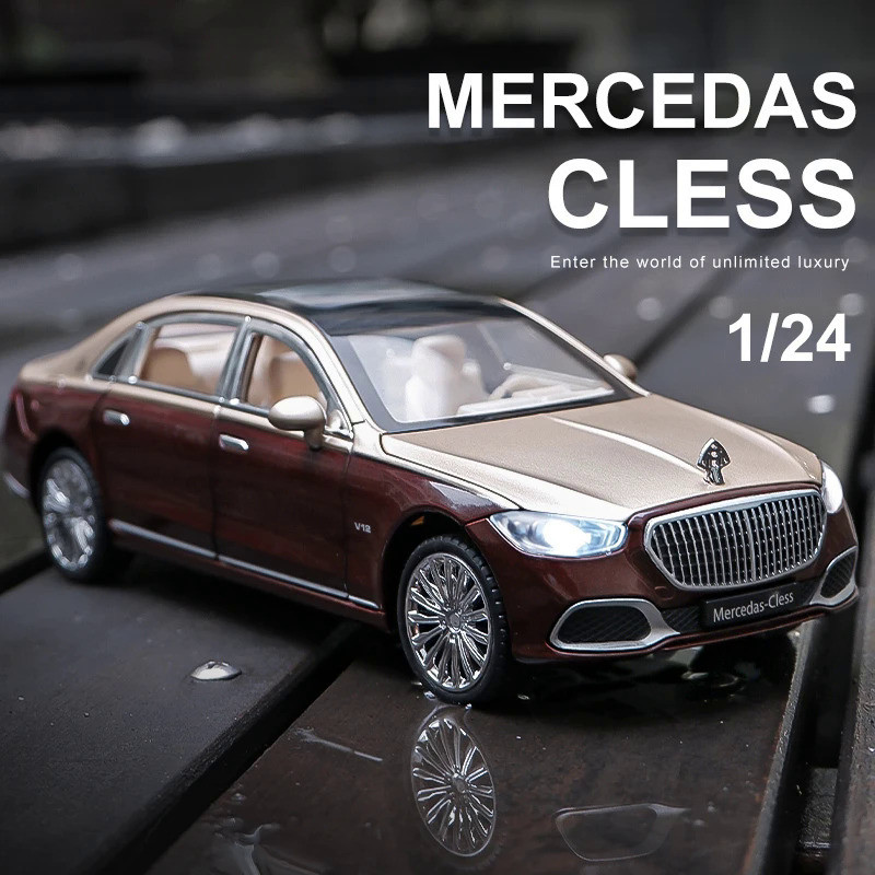 1:22 Benz Maybach S680 Alloy Metal Car Model Diecast Metal Toy Vehicles Car Model High Simulation So