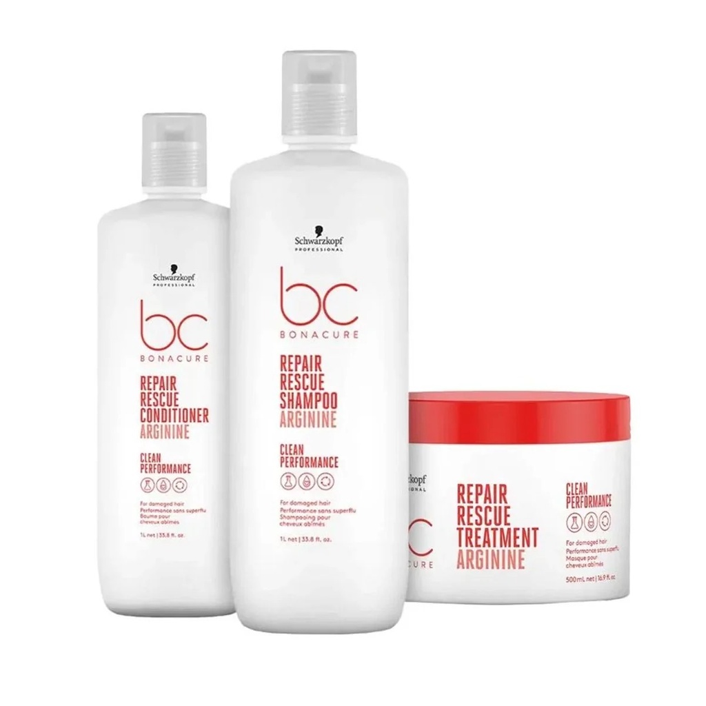 Schwarzkopf Professional BC Bonacure Peptide Repair Rescue Arginine Shampoo + Conditioner 1000ml