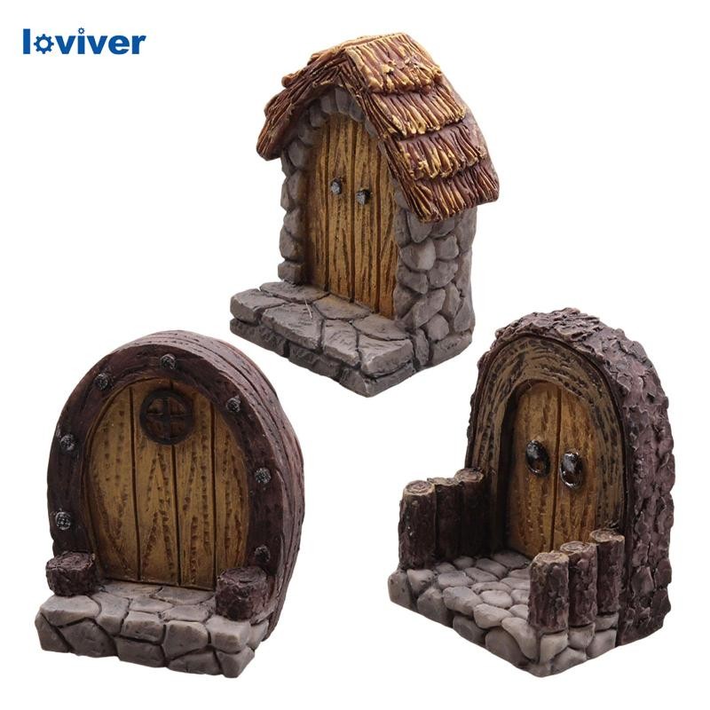 [Loviver] สวนขนาดเล็กประตู Photo Prop ประตูเรซินขนาดเล็กสําหรับสนามหญ้าสวนบ้าน