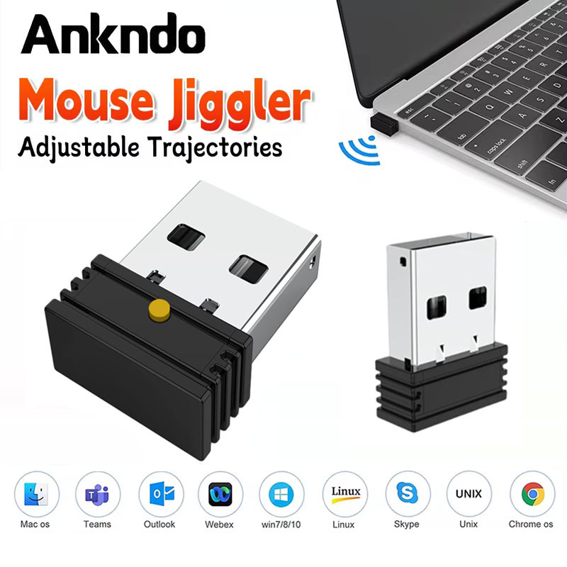 เมาส์ Jiggler Mover Wiggler Undetectable Shaker พอร์ต USB สําหรับแล็ปท็อปคอมพิวเตอร์จําลองการเคลื่อนไหวเพื่อป้องกันแล็ปท็อปเข้านอน