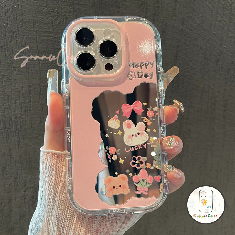 เคส IPhone 13 12 14 11 7Plus15  16 ProMax X XS 7 14 15 8 Plus XR Max SE 2020น่ารักจังหมา การ์ตูน แฟชั่น พื้นผิวกระจกเคส