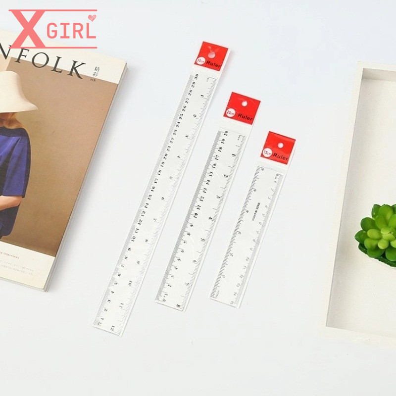 A00035 ไม่บรรทัด ไม้บรรทัดใส 15 cm/6 นิ้ว นักเรียน เครื่องมือวัด ไม้บรรทัดขนาดพกพา ไม้บรรทัดพลาสติก