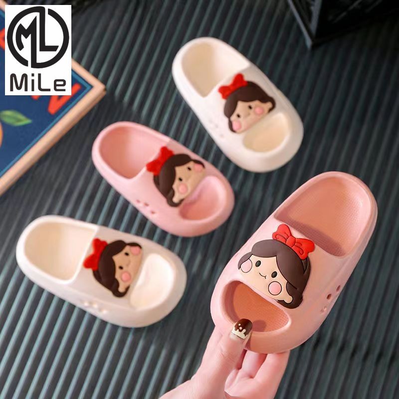 [ML] 24-37 ซม.รองเท้าแตะเด็กสาวฤดูร้อนสวมใส่ด้านนอกในครัวเรือน All-in-One การ์ตูนน่ารักเจ้าหญิงรองเท้าแตะกลางเด็กเล็ก