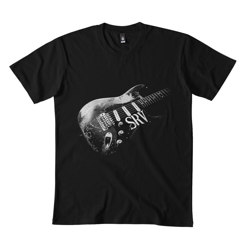 Stevie Ray Vaughan Number one Guitar Blues Rock Legend SRV DMN เสื้อยืด bl