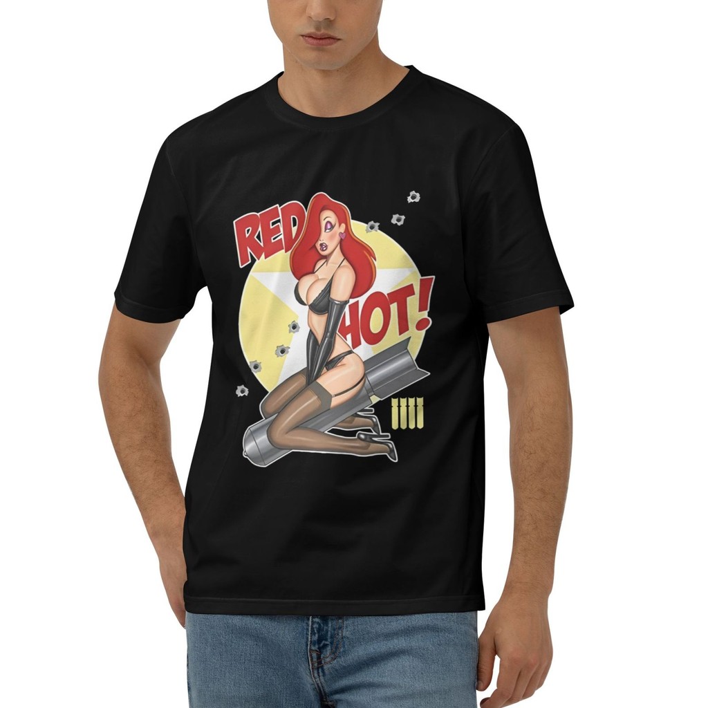 Red Nose Art Jessica Rabbit 17 เสื้อยืดแฟชั่นลําลองสบาย