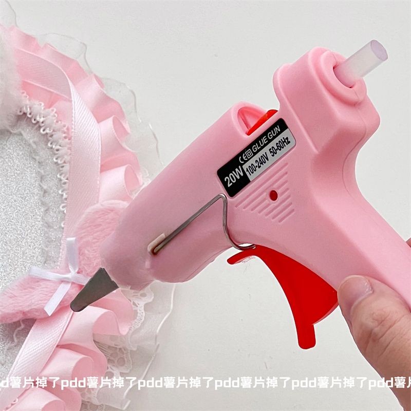 ปืนกาวร้อนละลายที่ทําด้วยมือลูกไม้ผู้ถือบัตรสนับสนุนพัดลมที่สําคัญกาวปืนความหนืดสูงที่แข็งแกร่งร้อนละลายกาวปืนกาวติด - รูปที่ 2