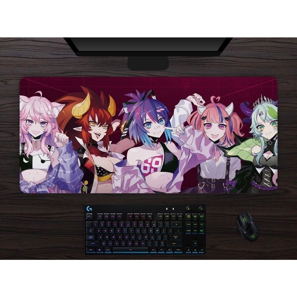 | Nyanners แผ่นรองเมาส์ Mousepad Vtuber Ironmouse, Apricot Froot,