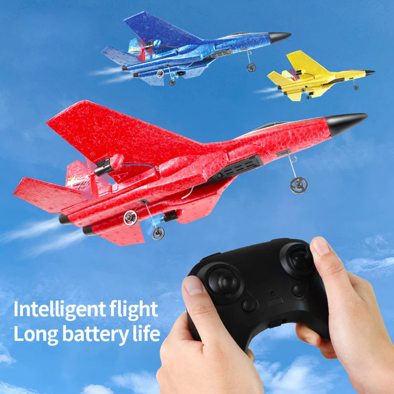 RC Plane SU27 2.4G With LED Lights Aircraft Remote Control Flying Model Glider EPP Foam Toys Airplan