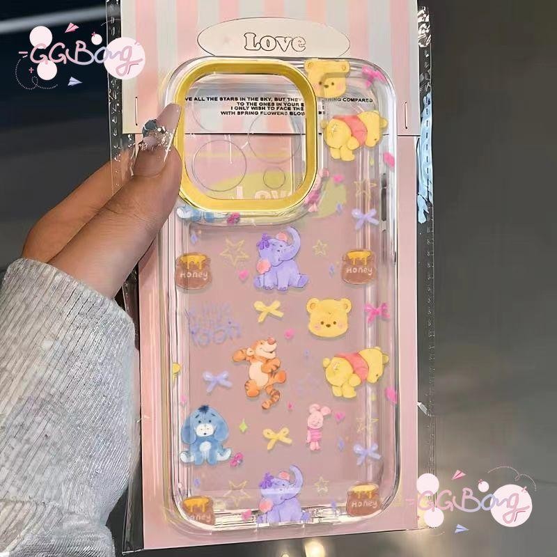 เคสดอกไม้ลายโบว์รักวินนี่สตาร์ส Samsung A06 A55 A24 A53 A34 A12 A02s A05s A05 A15 A54 A23 A32 A14 A03s A52 A50sเคส