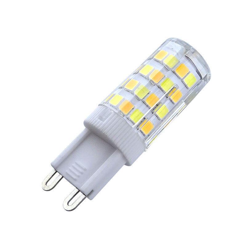 Bzstb หลอดไฟ LED ประหยัดพลังงาน G9 สามสี 52 ลูกปัดปลั๊กสั้น 220V 3W คริสตัลเซรามิคโคมไฟข้าวโพดไม่มีการสั่นไหว