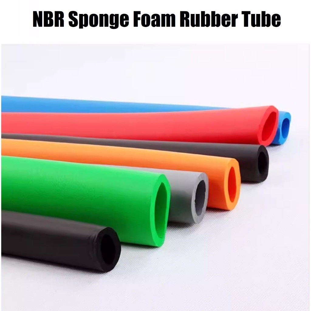 NBR Sponge Foam Rubber Tube หมายเลข ฟองน้ําโฟมท่อยางอุปกรณ์ออกกําลังกายจับบาร์ฉนวนกันความร้อนท่อผู้ถ