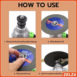 ZELZA น็อตล็อกใบเจียร ประกับใบหินเจียร วัสดุโลหะ Grinder Accessories
