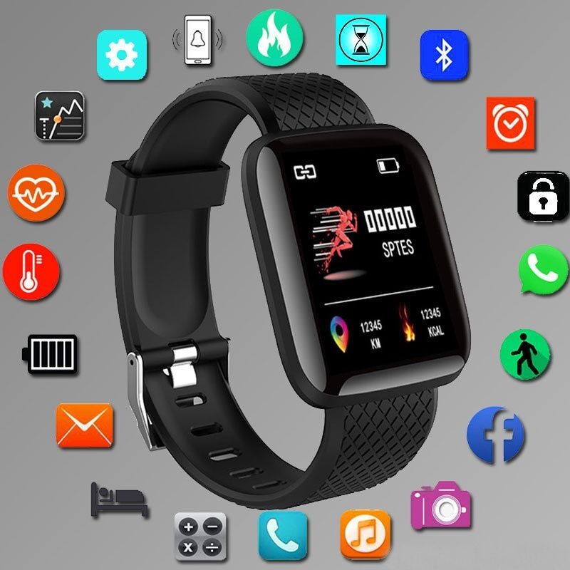 116plus สมาร์ทนาฬิกาผู้ชายผู้หญิงฟิตเนส Tracker สร้อยข้อมือกีฬา Heart Rate ความดันโลหิตบลูทูธเด็ก Sm