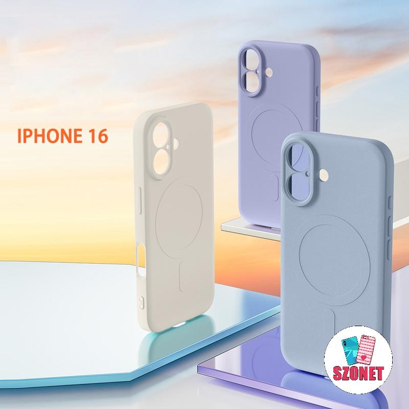 ซิลิโคนเหลวแม่เหล็กชาร์จไร้สายนุ่มกันกระแทกเคสโทรศัพท์สําหรับ ไอโฟน 16 15 14 13 12 11 มือโปร สูงสุด 16 บวก XS เอ็กซ์อาร์ X 8 7 เคลือบไม่มีลายนิ้วมือป้องกันการตกปลอกโทรศั