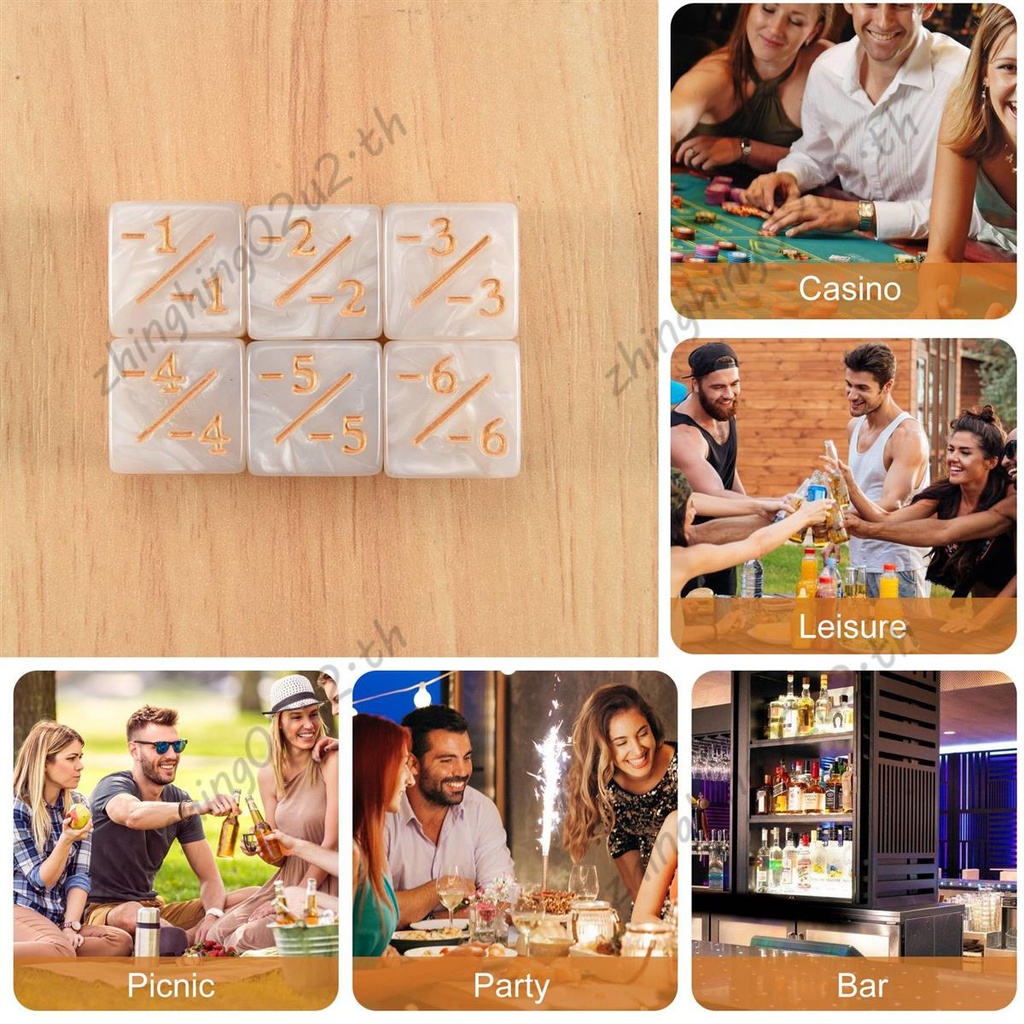 48 ชิ้น 16 มม. เครื่องนับลูกเต๋า Token Dice Loyalty Dice D6 Dice Cube สําหรับ,,,การ์ดเกม