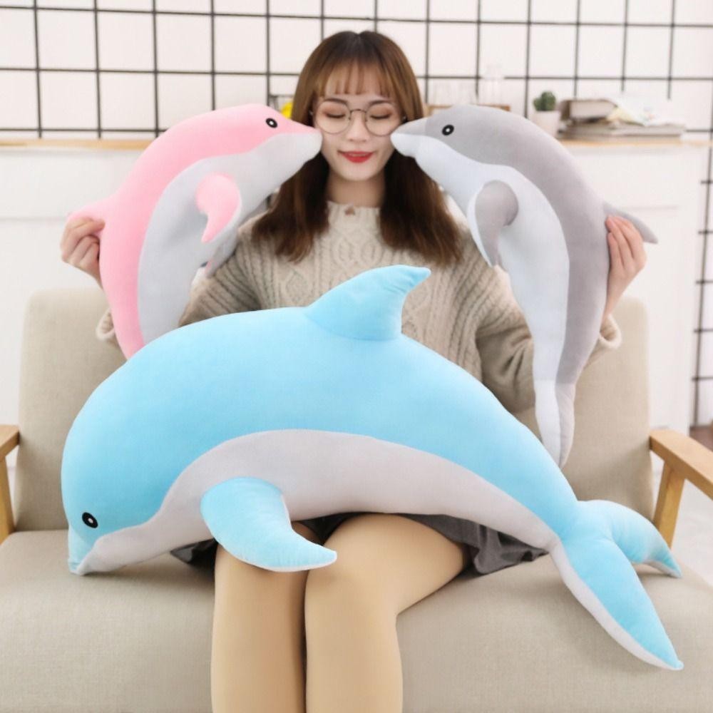 ALANFY Dolphin Plush ของเล่น,น่ารัก Marine Life Dolphin ตุ๊กตาของเล่น, หมอนเด็กนุ่ม 30 ซม.น่ารัก Dolphin หมอนโซฟาสาวของขวัญ - รูปที่ 3