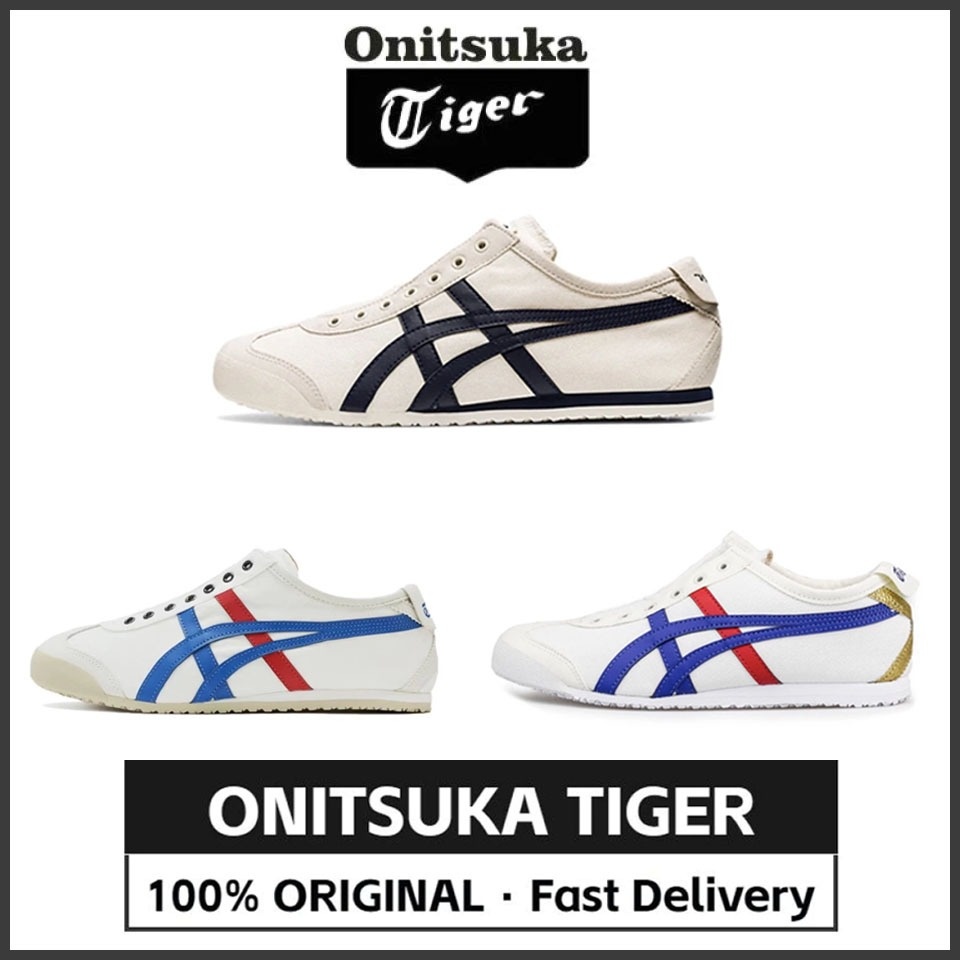 [ ของแท้ 100%] Onitsuka Tiger MEXICO 66 slip-on รองเท้าลําลอง D3K0N-0143/1183A360-205/1183B475-100