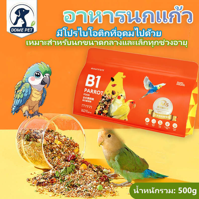 🦜อาหารนกแก้ว ❤500g อาหารนกแก้วฟอพัส อาหารนกแก้วกรีนชีค อาหารนกเฉพาะ เหมาะสําหรับ  อาหารนกค๊อกคาเทล
