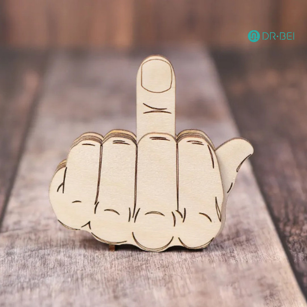 Dr.bei เข็มกลัดนิ้วกลางอัตโนมัติ Movable Thumb-up นิ้วกลาง Interactive Mood Expressing Pin ไม้ตกแต่งเสื้อผ้าอุปกรณ์เสริม Gag ของขวัญ