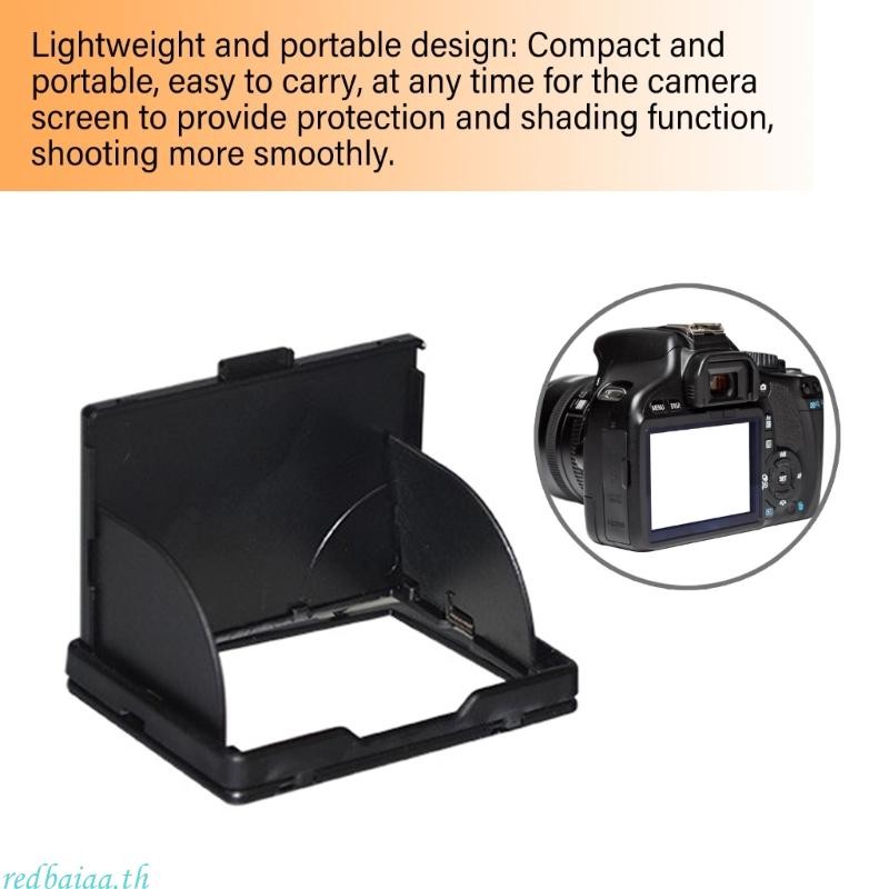 Redbaiaa1 3 0In LCD Screen Protector Sunshade สําหรับปรับปรุงการถ่ายภาพประสบการณ์ Sun Hood สําหรับ 3 0In กล้อง AntiGlare Hoo