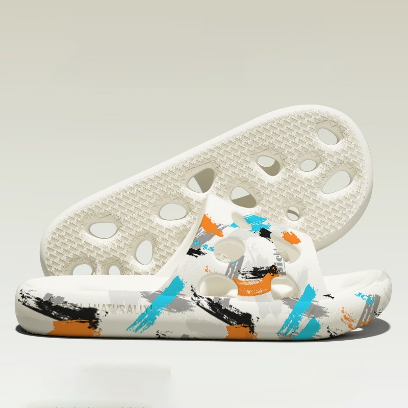Ayuer รองเท้าแตะในห้องน้ําขนาด 35-45 รองเท้าแตะกันลื่นและระงับกลิ่นกาย อีวา แห้งเร็วลายพรางใหม่
