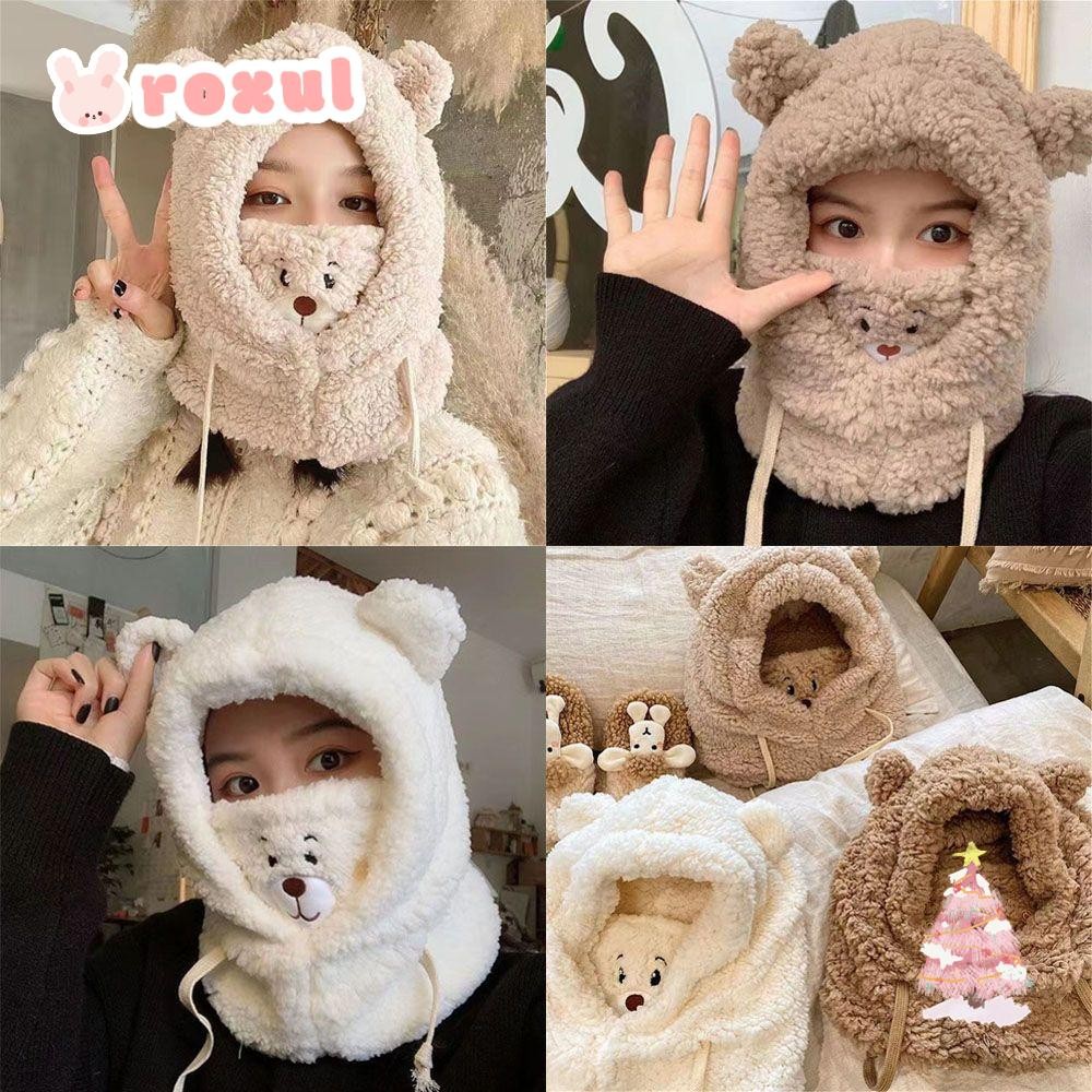 Roxul หมวกหูหมี หมวกตุ๊กตาแฟชั่น หมวกกันลมน่ารัก