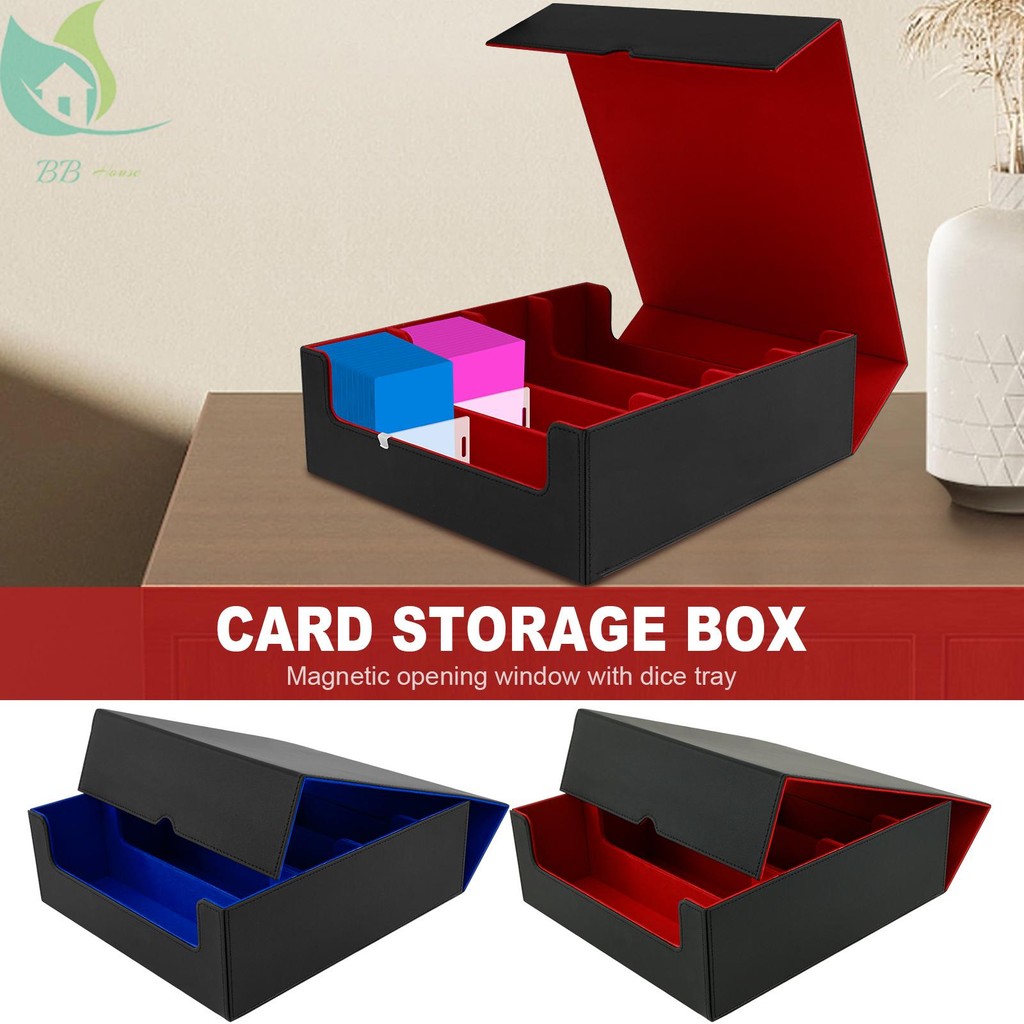 Flip ฝาปิดการ์ด Deck Box Trading Card Storage Box Commander Card Deck Case สําหรับการ์ดเกมสะสม SHOPQJC3697