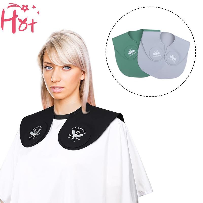 Ge ซิลิโคนผม Cutg ปลอกคอย้อมผมผ้าคลุมไหล่ Hairdressing Cape คอห่อ Guard ตัดผมไหล่ Pad ผ้าพันคอสแควร์