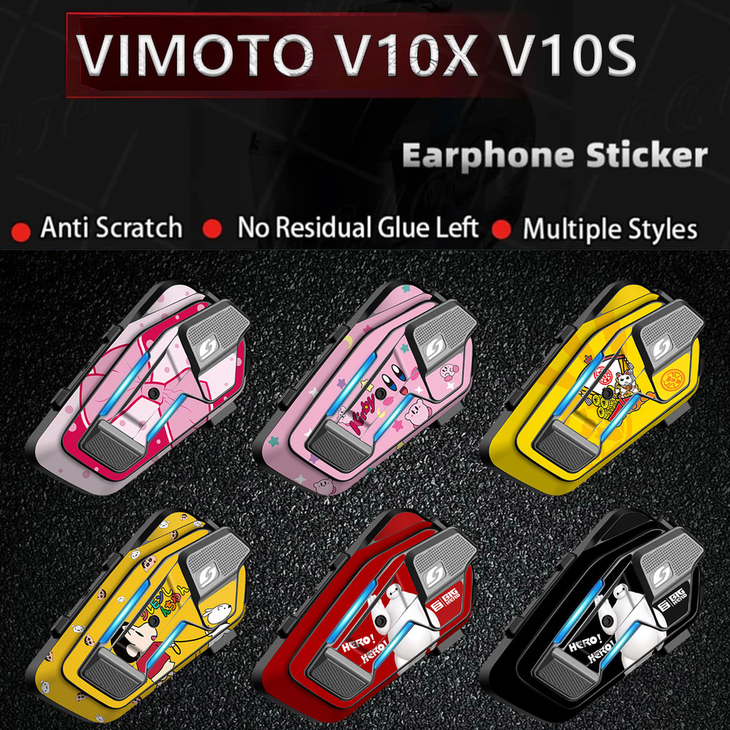 Vimoto V10X V10S หูฟังสติกเกอร์ป้องกันรถจักรยานยนต์หูฟังตกแต่งรูปลอก