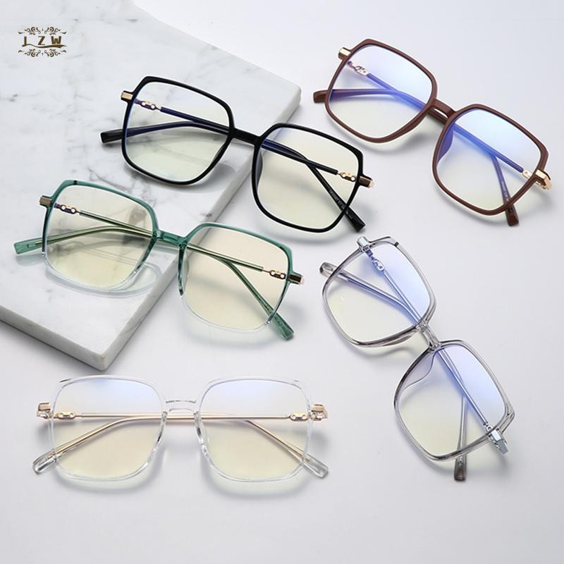 Anti Blue Light Blocking แว่นตา Retro สั้นแว่นตา Anti Glare แว่นตาสแควร์