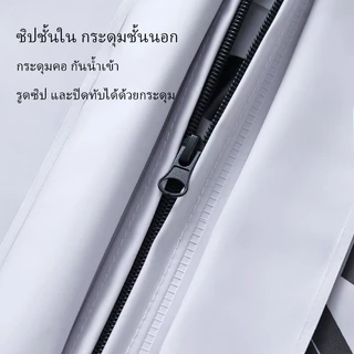 ⛈เสื้อกันฝน แฟชั่น ชุดกันฝน เสื้อพร้อมกางเกง ใช้ขี่มอเตอร์ไซค์ ติดสะท้อนแสง ปลอดภัยการขับขี่ กันน้ำกันลม นุ่มและหนา 100%