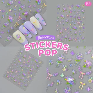 [6 ลาย] สติกเกอร์ดอกไม้ มีมิติ 5D Stickers Nail Pop สติกเกอร์ติดเล็บ ติดของใช้ ติดปุ๊บ น่ารักปั๊บ