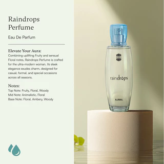 AJMAL น้ำหอมกลิ่นเรนดรอปส์ Raindrops Perfume 50 ml EDP ตัวดัง ขายดี ติดทนนาน Dubai Perfume 100%