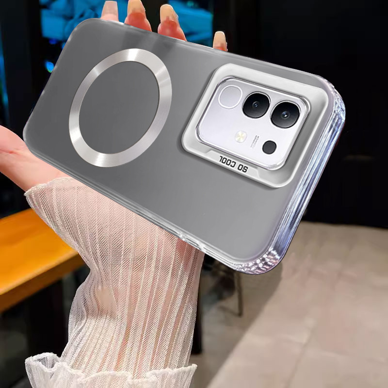 ปลอกสําหรับ vivo Y29 4G เคสโทรศัพท์กันชนกันลื่นขอบนุ่มแฟชั่นแหวนดูดแม่เหล็กฝาครอบกันกระแทก ybpycxq